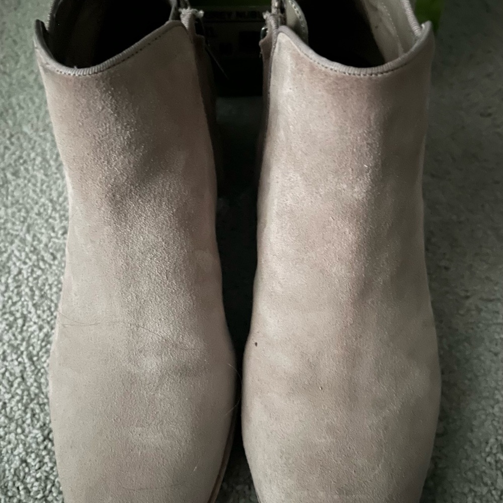 Women's Beige Suede Ankle Boots